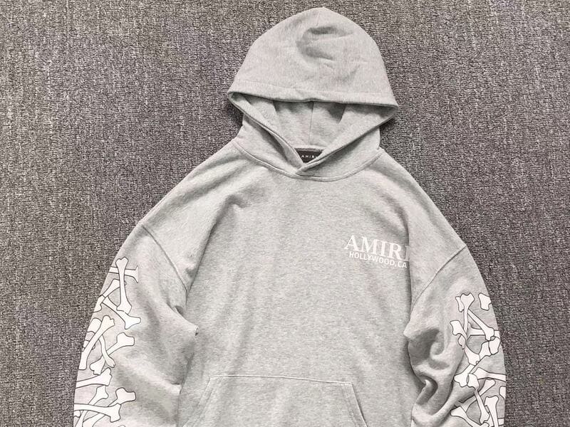 Moletom Amiri Bones Stacked Cinza