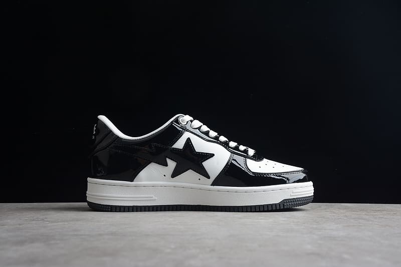 Tênis A Bathing Ape Bape Sta Low Black White