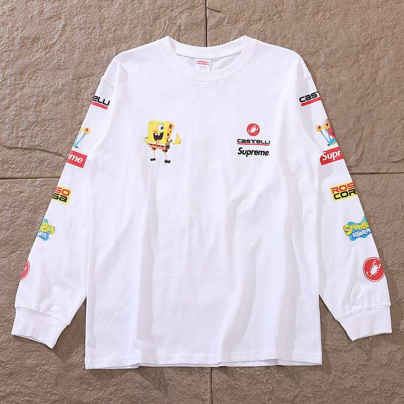 Camisa Supreme Castelli Racing x Bob Esponja Branca