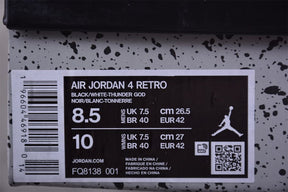 Tênis Air Jordan 4 White Thunder