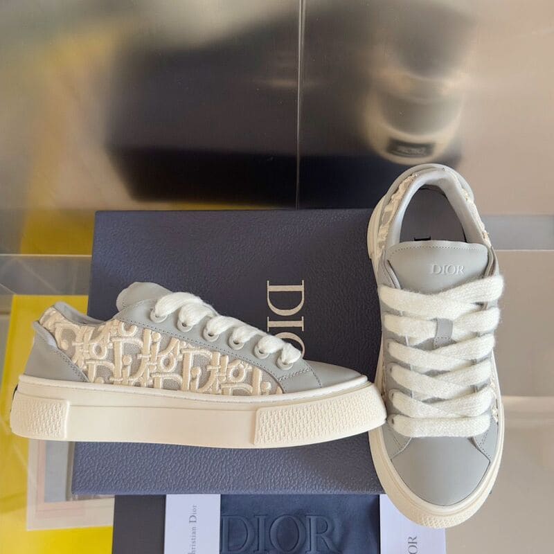Tênis Dior B33 Oblique Gray Cream