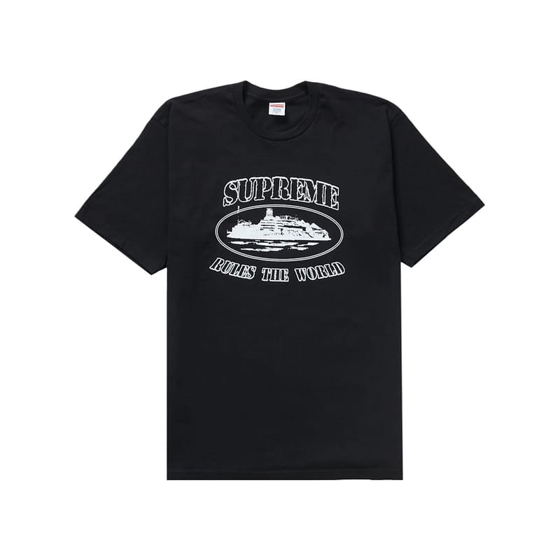 PRONTA ENTREGA - Camiseta Corteiz x Supreme Rules The World Black